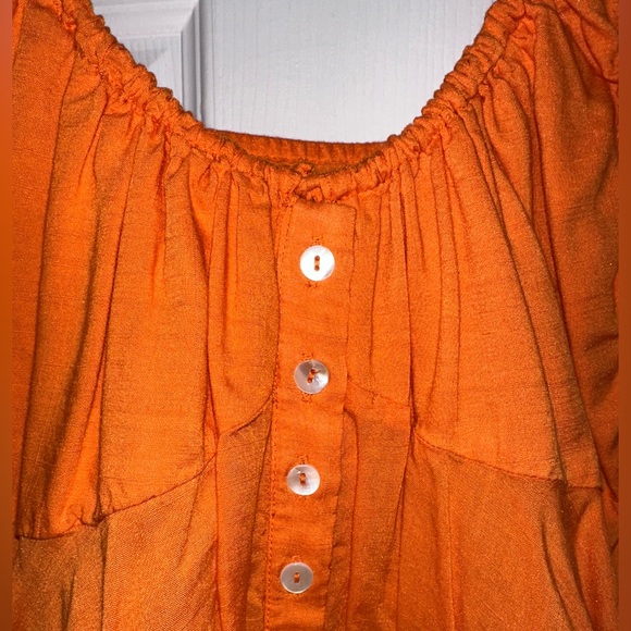 Urban Outfitters Vibrant Orange Blouse Size Small - Picture 2 of 5